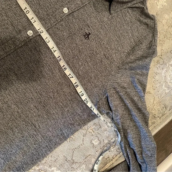 Penguin Munsingwear 100% Cotton Men’s Button Up Shirt Gray Long Sleeves Size XL - Picture 10 of 12